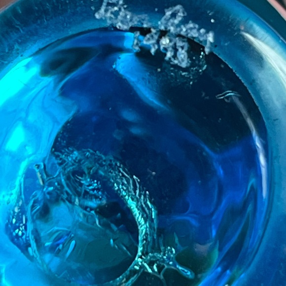 Blue Bird Of Happiness Vintage Hand Blown Art Glass Signed by Ron Ray 1993 - Picture 4 of 4